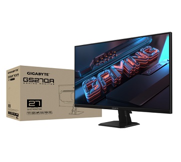 מסך מחשב לגיימרים 27 אינץ' ג'יגהבייט Gigabyte GS27QA Gaming Monitor 27 Inch 2K 2560x1440 QHD SS IPS 180Hz 1ms AMD FreeSync 2xHDMI 1xDP 1xEarphone Jack Black